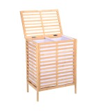 Καλάθι απλύτων Bamboo διπλή θέση Καλάθια Απλύτων Μπάνιου