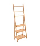 Ραφιέρα δαπέδου Bamboo με 3 ράφια Οργάνωση Μπάνιου