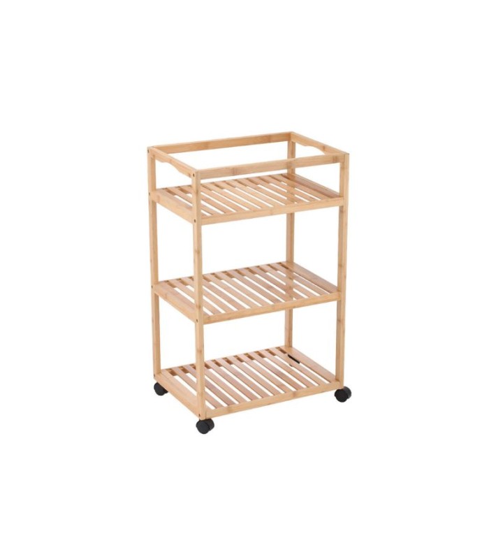 Τρόλεϊ Αποθήκευσης Bamboo Essential με 3 Ράφια Οργάνωση Τρόλεϊ Αποθήκευσης Bamboo Essential με 3 Ράφια Οργάνωση