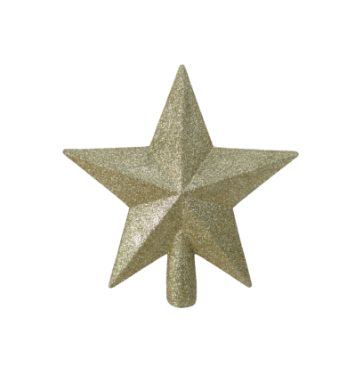 Κορυφή δέντρου Χρυσή με Glitter 20cm Στολίδια