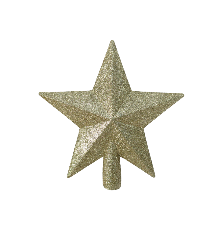 Κορυφή δέντρου Χρυσή με Glitter 20cm Στολίδια Κορυφή δέντρου Χρυσή με Glitter 20cm Στολίδια