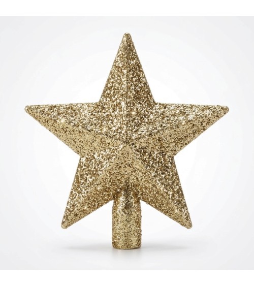 Κορυφή δέντρου Χρυσή με Glitter 20cm Στολίδια