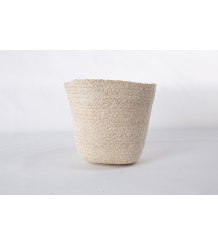 Planter Bleached Jute Round Large (21x14x18) Planter Bleached Jute Round Large (21x14x18)