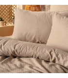 Σετ Παπλωματοθήκη Plaid Cotton Box 3τμχ Μονή(160x220) χρώμα mink Σετ Παπλωματοθήκες & Παπλώματα