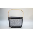 Καλάθι πολλαπλών χρήσεων με ξύλινη λαβή 24Χ24Χ17 εκ. Κουτιά-Καλάθια αποθήκευσης