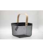 Καλάθι πολλαπλών χρήσεων με ξύλινη λαβή 24Χ24Χ17 εκ. Κουτιά-Καλάθια αποθήκευσης