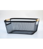 Καλάθι τακτοποιήσης με ξύλινη λάβη Κουτιά-Καλάθια αποθήκευσης