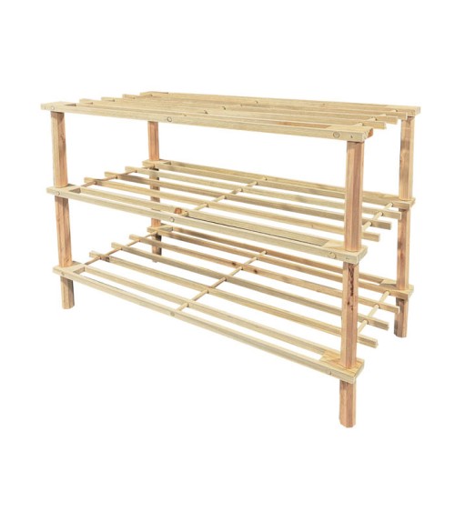 Ξύλινη Ραφιέρα Παπουτσοθήκη με 3 ράφια 63Χ26Χ49 εκ. Παπουτσοθήκες