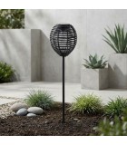 Ηλιακό Φωτιστικό Κήπου Καρφωτό Εξωτερικού Χώρου Πλεκτό Μαύρο 76εκ.ΦΩΤΙΣΤΙΚΑ ΚΗΠΟΥ