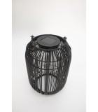 Ηλιακό Φανάρι - Φωτιστικό Δαπέδου Εξωτερικού Χώρου Μεταλλικό Μαύρο 24εκ. Ηλιακά φωτιστικά επιδαπέδια