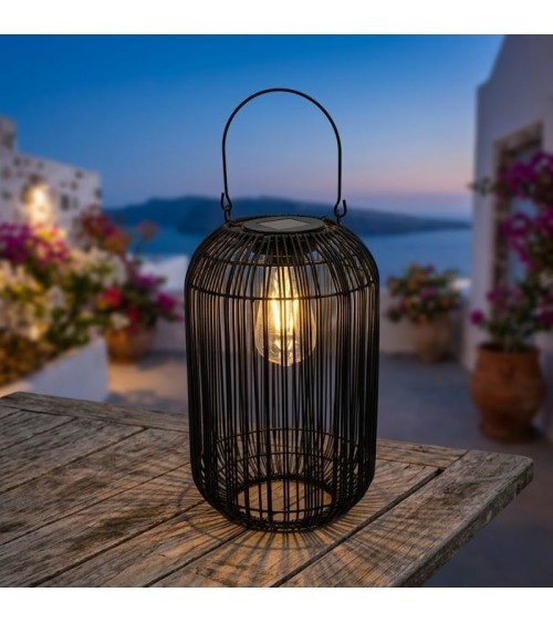 Ηλιακό Φανάρι - Φωτιστικό Δαπέδου Εξωτερικού Χώρου Μεταλλικό Μαύρο 24εκ. Ηλιακά φωτιστικά επιδαπέδια