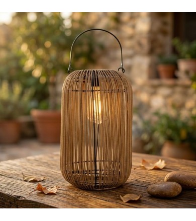 Ηλιακό Φανάρι - Φωτιστικό Δαπέδου Καφέ 24εκ. Φωτιστικά επιδαπέδια & Φανάρια