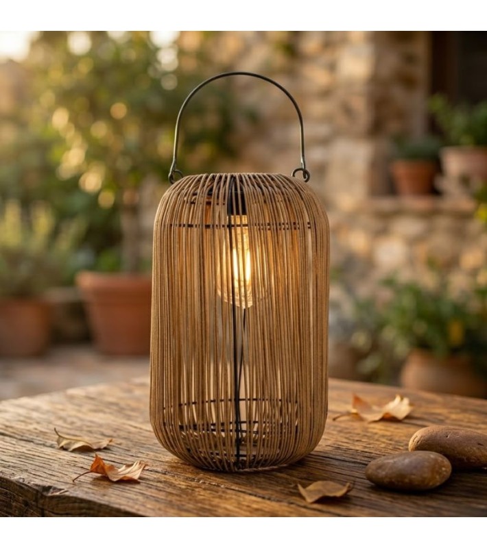 Ηλιακό Φανάρι - Φωτιστικό Δαπέδου Καφέ 24εκ. Φωτιστικά επιδαπέδια & Φανάρια