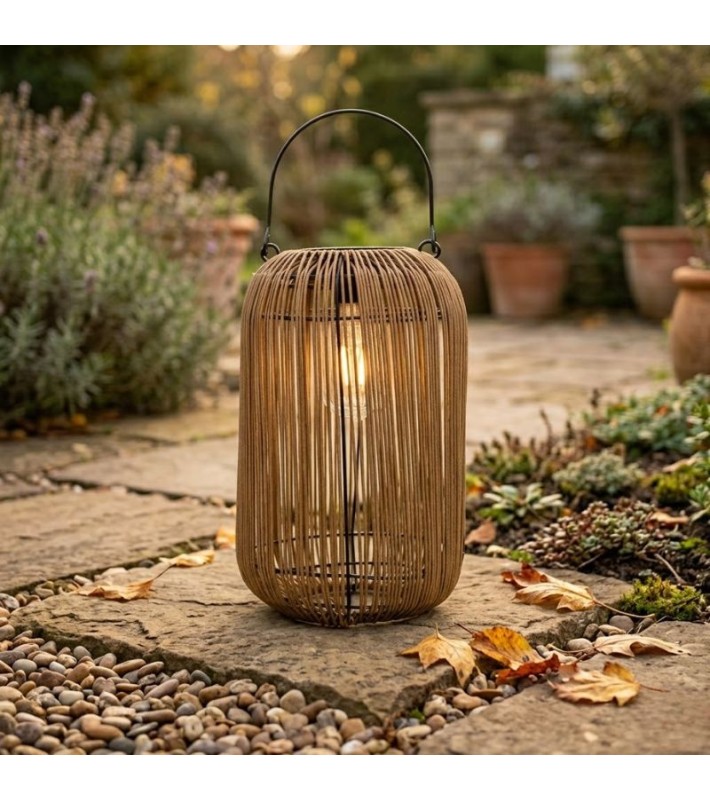 Ηλιακό Φανάρι - Φωτιστικό Δαπέδου Καφέ 32εκ.