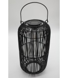 Ηλιακό Φανάρι - Φωτιστικό Δαπέδου Εξωτερικού Χώρου Μεταλλικό Μαύρο 39εκ.