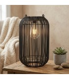 Ηλιακό Φανάρι - Φωτιστικό Δαπέδου Εξωτερικού Χώρου Μεταλλικό Μαύρο 39εκ.