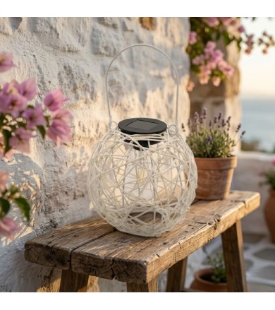 Ηλιακό Φωτιστικό Δαπέδου Λευκό 19 εκ.Ηλιακά φωτιστικά