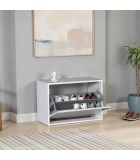 Παπουτσοθήκη μελαμίνης Step 6 ζευγών λευκό 60x30x42εκ. Παπουτσοθήκες