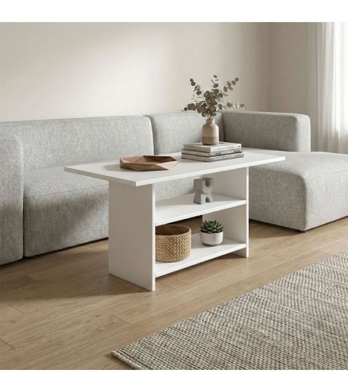 Τραπεζάκι Σαλονιού Dallas χρώμα λευκό 70x50x60εκ Τραπεζάκι Σαλονιού Dallas χρώμα λευκό 70x50x60εκ