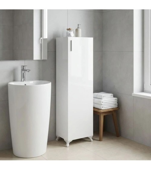 Ντουλάπι Κουζίνας-Μπάνιου Mine χρώμα λευκό 30x32x128εκ Ντουλάπι Κουζίνας-Μπάνιου Mine χρώμα λευκό 30x32x128εκ Οργάνωση