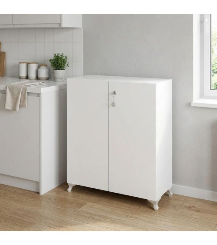 Ντουλάπι με κλειδαριά Cilem χρώμα λευκό 70x32x88εκ Οργάνωση Ντουλάπι με κλειδαριά Cilem χρώμα λευκό 70x32x88εκ Οργάνωση