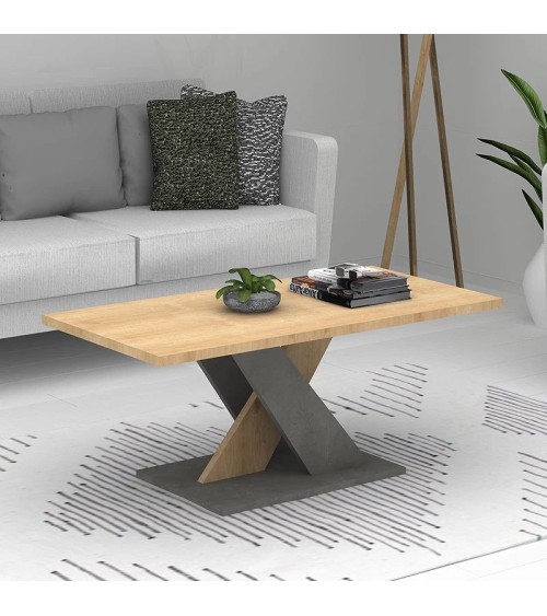 Τραπεζάκι σαλονιού Marcello χρώμα sonoma γκρι 110x55x48εκ. Τραπεζάκι σαλονιού Marcello χρώμα sonoma γκρι 110x55x48εκ. Τραπεζάκια σαλονιού