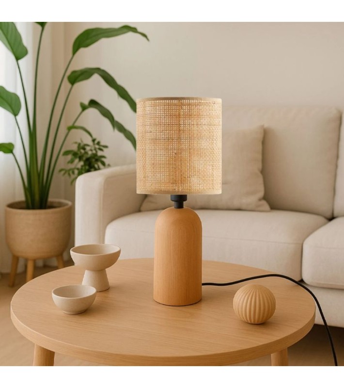 Φωτιστικό Επιτραπέζιο Cora E14 Ξύλινο-Pe rattan χρώμα φυσικό 15χ35εκ. Επιτραπέζια Φωτιστικά Φωτιστικό Επιτραπέζιο Cora E14 Ξύλινο-Pe rattan χρώμα φυσικό 15χ35εκ. Επιτραπέζια Φωτιστικά