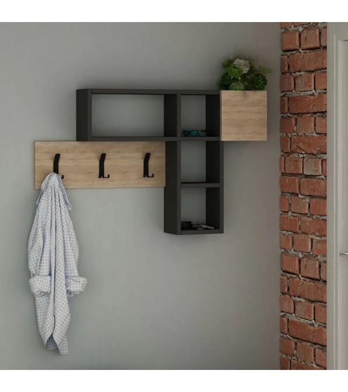 Κρεμάστρα τοίχου Game  ανθρακί 99,5x15x61εκ. Έπιπλα εισόδου