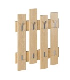 Κρεμάστρα τοίχου Wave φυσικό οξιάς 64x4x81εκ. Έπιπλα εισόδου