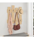 Κρεμάστρα τοίχου Wave φυσικό οξιάς 64x4x81εκ. Έπιπλα εισόδου