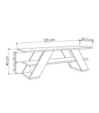 Έπιπλο τηλεόρασης Farfalla sapphire oak 120x33,5x40εκ. Έπιπλα τηλεόρασης Έπιπλο τηλεόρασης Farfalla sapphire oak 120x33,5x40εκ. Έπιπλα τηλεόρασης