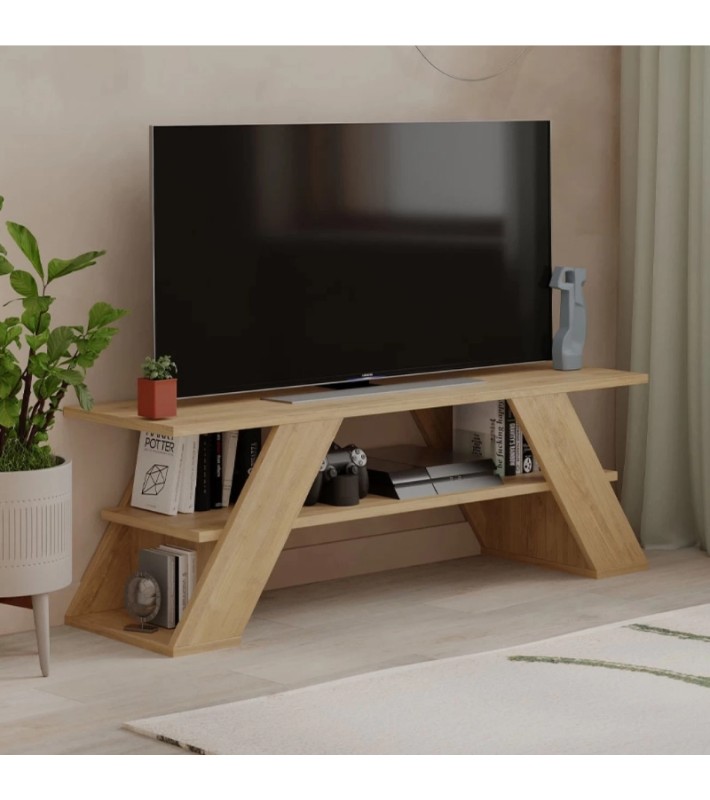 Έπιπλο τηλεόρασης Farfalla sapphire oak 120x33,5x40εκ. Έπιπλα τηλεόρασης Έπιπλο τηλεόρασης Farfalla sapphire oak 120x33,5x40εκ. Έπιπλα τηλεόρασης