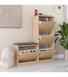 Παπουτσοθήκη Dude φυσικό οξιάς 104,8x26x118,5εκ. Παπουτσοθήκες