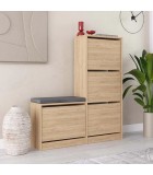 Παπουτσοθήκη Dude φυσικό οξιάς 104,8x26x118,5εκ. Παπουτσοθήκες