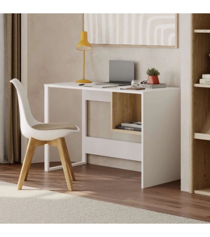 Γραφείο Cubo λευκό - sapphire oak 110x50x75εκ. Γραφεία Γραφείο Cubo λευκό - sapphire oak 110x50x75εκ. Γραφεία