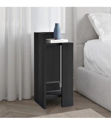 Κομοδίνο Elos black wood 25x27x60εκ. Κομοδίνα & Βοηθητικά Τραπεζάκια