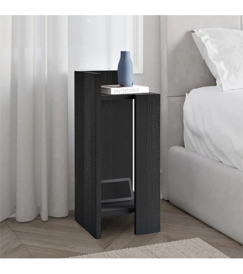 Κομοδίνο Elos black wood 25x27x60εκ. Κομοδίνα & Βοηθητικά Τραπεζάκια
