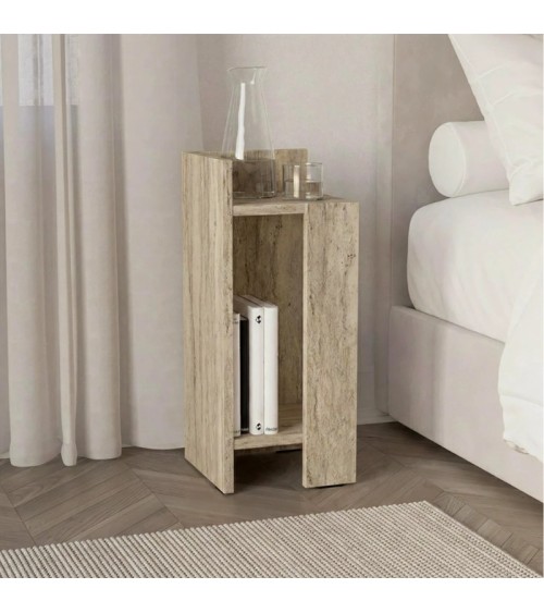 Κομοδίνο Elos travertine 25x27x60εκ. Κομοδίνα & Βοηθητικά Τραπεζάκια