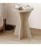 Τραπεζάκι βοηθητικό Lisa χρώμα travertine 40x51,8εκ. Τραπεζάκι βοηθητικό Lisa χρώμα travertine 40x51,8εκ.