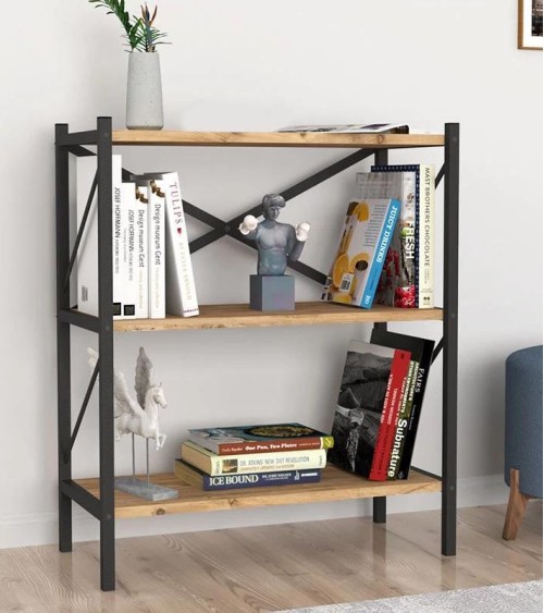 Βιβλιοθήκη Jocasta pine oak 66x34x85εκ. Βιβλιοθήκη Jocasta pine oak 66x34x85εκ. Ραφιέρες-Βιβλιοθήκες