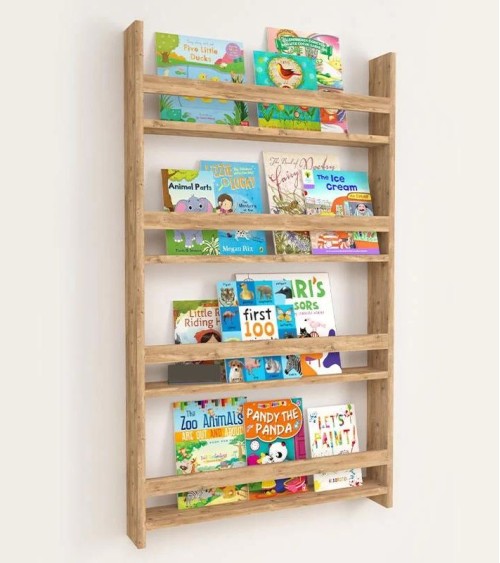 Επιτοίχια βιβλιοθήκη - ραφιέρα Montessori Ραφιέρες-Βιβλιοθήκες