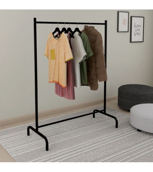 Επιδαπέδια κρεμάστρα Silman Megapap μεταλλική χρώμα μαύρο 104x48x137εκ. Κρεμάστρες δαπέδου