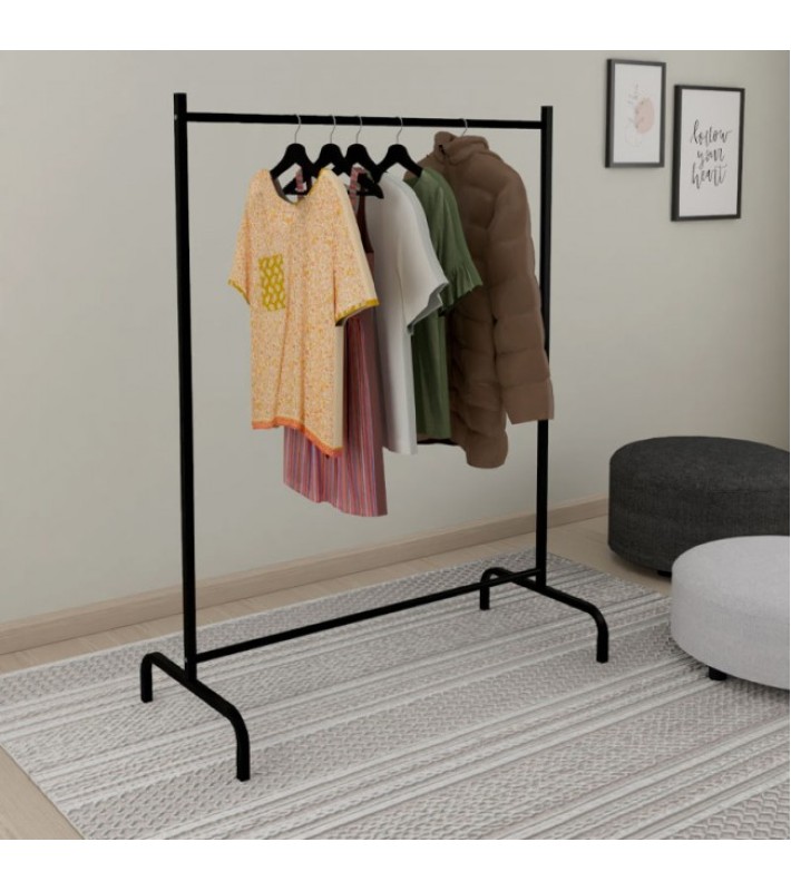 Επιδαπέδια κρεμάστρα Silman Megapap μεταλλική χρώμα μαύρο 104x48x137εκ. Κρεμάστρες δαπέδου