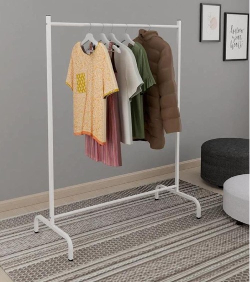 Επιδαπέδια κρεμάστρα Silman Megapap μεταλλική χρώμα λευκό 104x48x137εκ. Κρεμάστρες δαπέδου