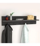 Κρεμάστρα τοίχου Kery ανθρακί 80x11x18εκ. Έπιπλα εισόδου