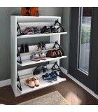 Παπουτσοθήκη Nave 18 ζευγών λευκό 73,6x24x110εκ. Παπουτσοθήκες