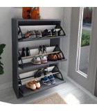 Παπουτσοθήκη Nave 18 ζευγών ανθρακί 73,6x24x110εκ. Παπουτσοθήκες