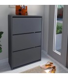 Παπουτσοθήκη Nave 18 ζευγών ανθρακί 73,6x24x110εκ. Παπουτσοθήκες