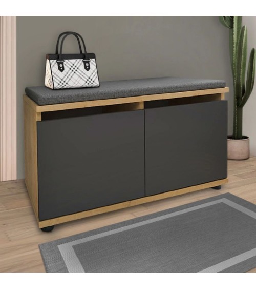 Παπουτσοθήκη Twain 8 ζευγών sapphire oak - ανθρακί 80x35x42εκ. Παπουτσοθήκη Twain 8 ζευγών sapphire oak - ανθρακί 80x35x42εκ. Παπουτσοθήκες