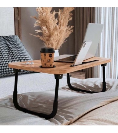 Τραπεζάκι laptop Sedon Megapap χρώμα pine oak 59,2x39,2x26,2εκ. Ραφιέρες-Βιβλιοθήκες